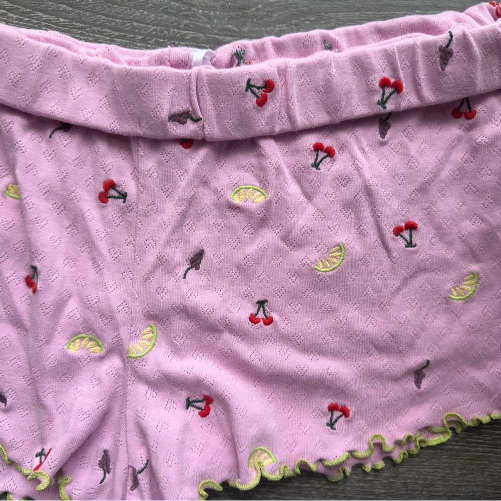 Urban Outfitters Out From Under Pink Primrose Pointelle Micro Shorts Size XL - Picture 2 of 6
